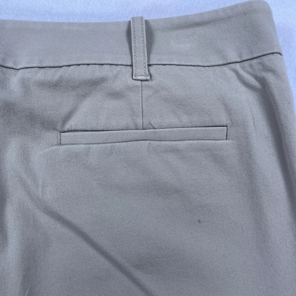 Talbots Signature Straight Leg Pants Womens 12 Tan Khaki Cotton Stretch Chino